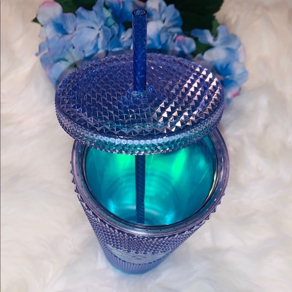 Starbucks Mermaid Studded Cup Purple Ombre Bling Tumbler 24oz Venti New 2021 - Picture 8 of 16